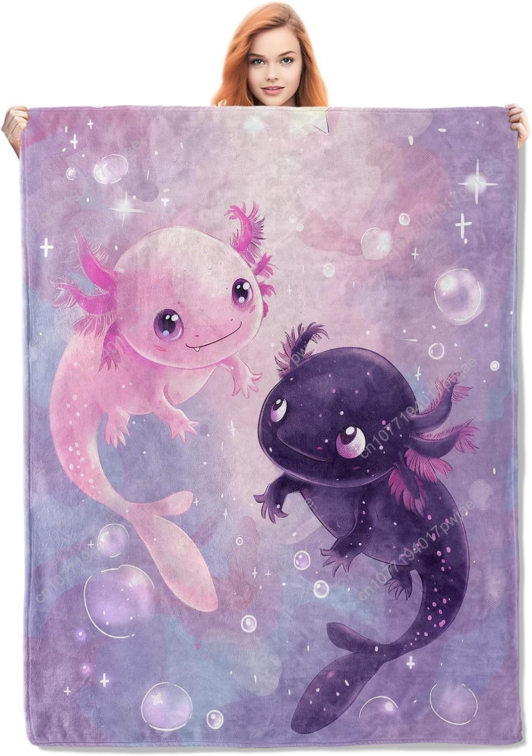 Home Textiles Blanket - Axolotl Blanket Cute Axolotls Flannel Throw