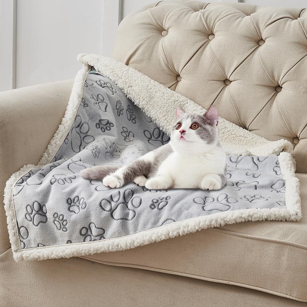 Mattress Protector Waterproof - Pet Blanket Waterproof Flannel Sherpa Reversible