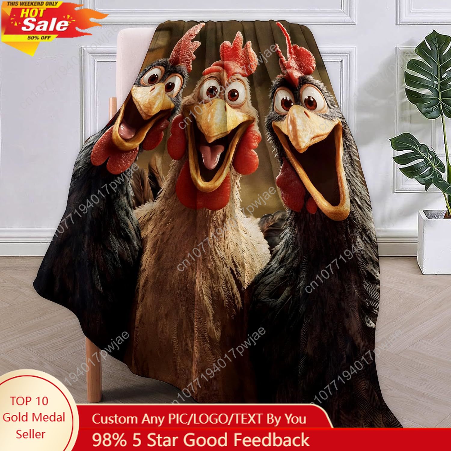 Chickens Blanket Gifts for Wom - Home Textiles Blanket recension och pris