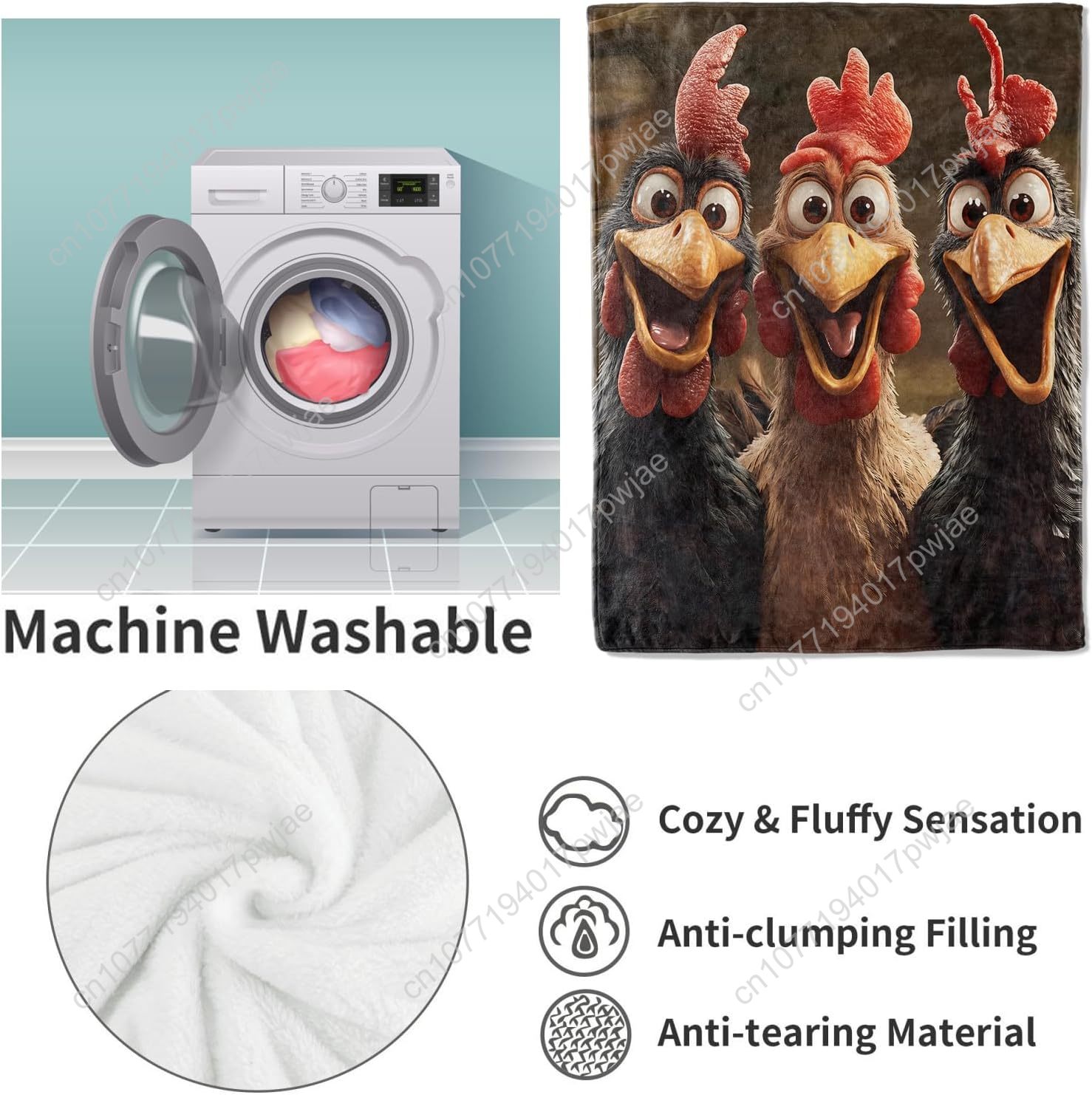 Chickens Blanket Gifts for Wom - Home Textiles Blanket recension och pris