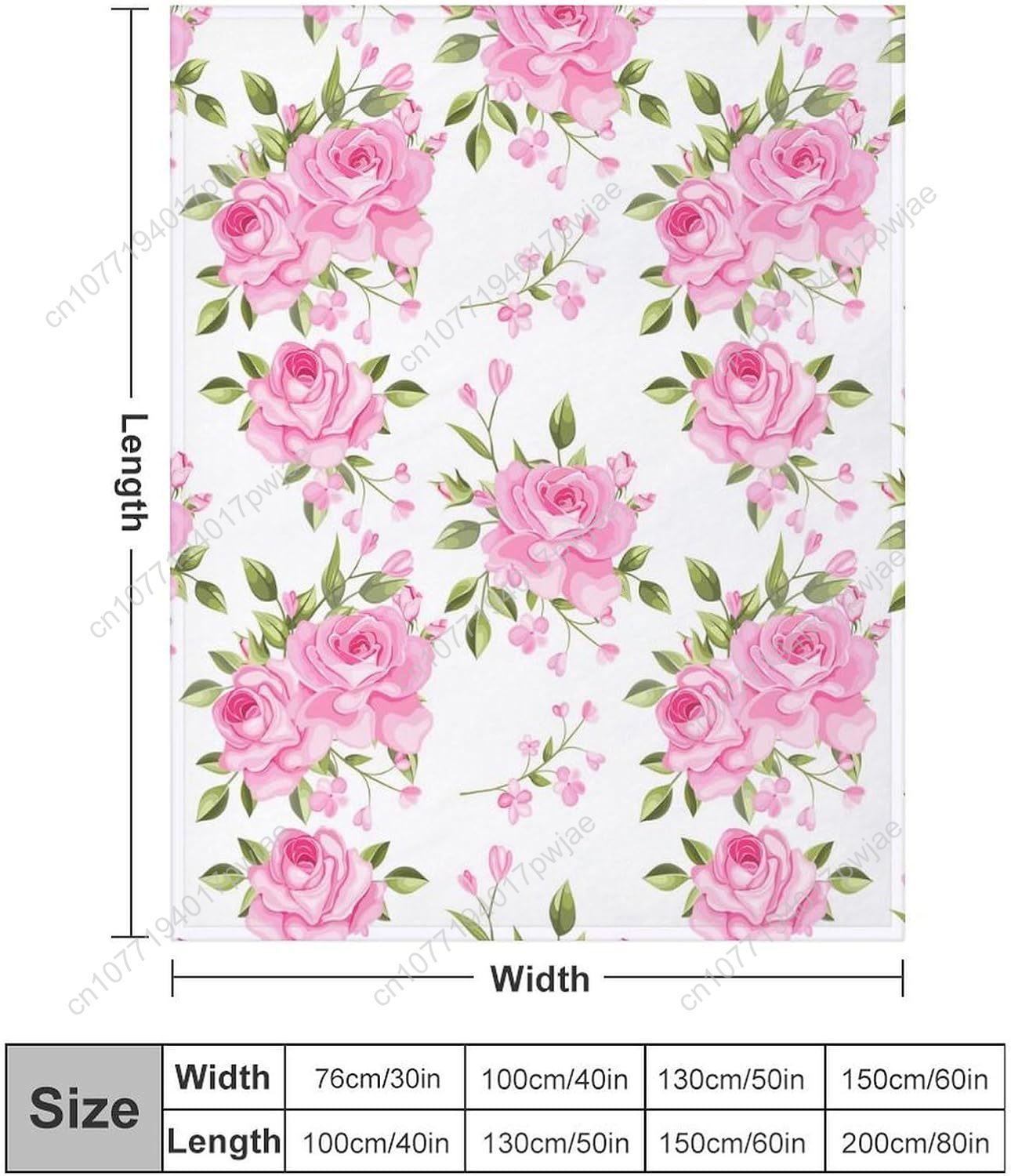 Pink Flower Throw Blanket Flor - Home Textiles Blanket recension och pris
