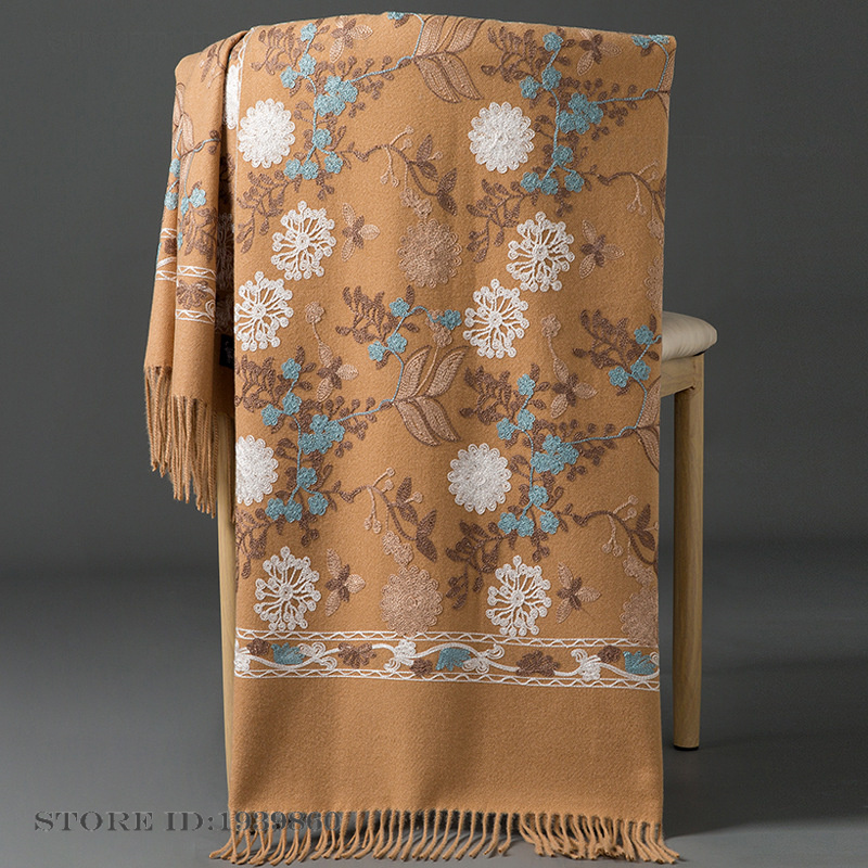 Women's Cashmere Pashmina Scar - Home Textiles Blanket recension och pris