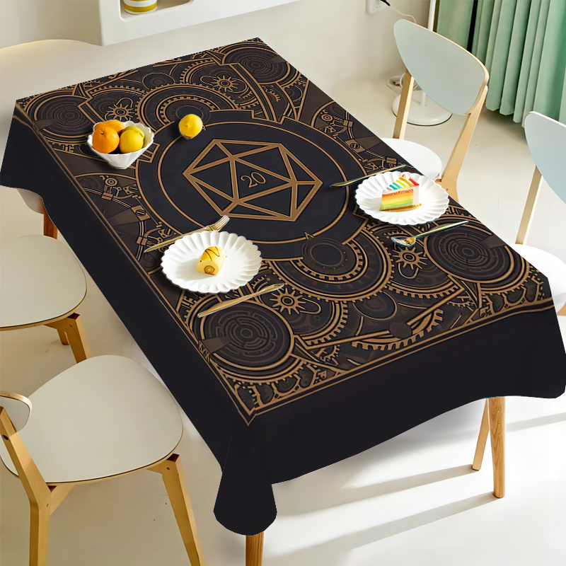 Steampunk Black Golden Gear Pa - Home Of Textiles recension och pris