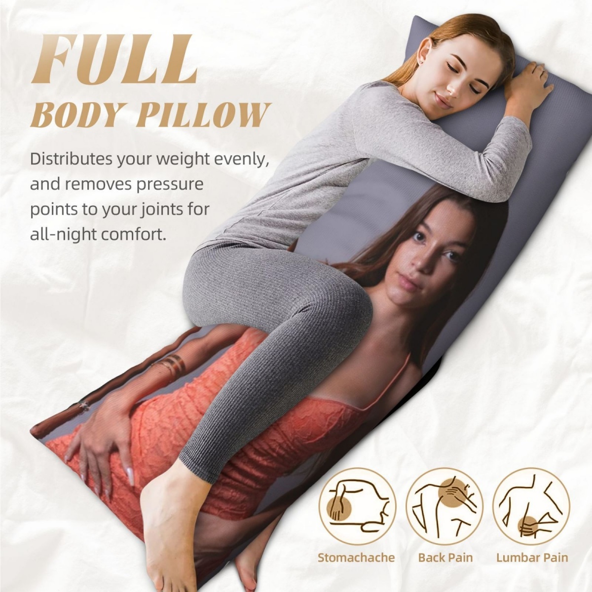 1 Custom Photo Body Pillowcase - Home Of Textiles recension och pris